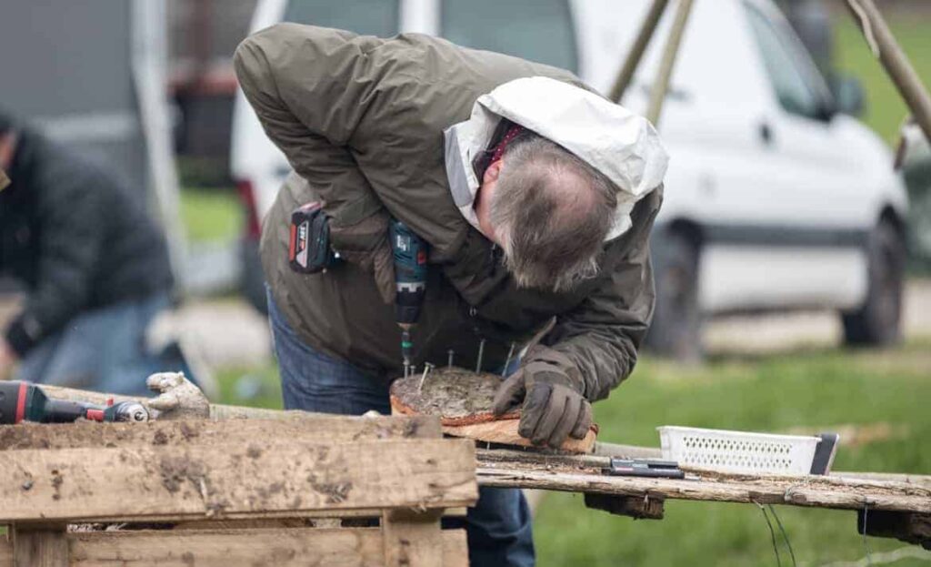 Et mandenetværk på ‘Kreativ udendørs teambuilding’ i Viborg.